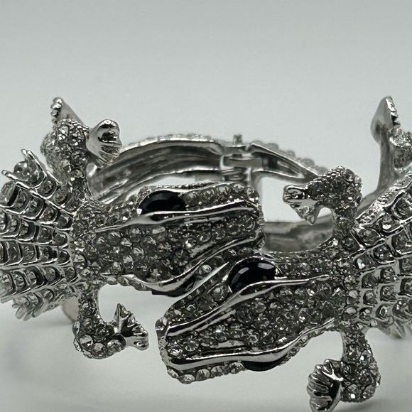 Kenneth Jay Lane Runway Double-Headed Alligator Bracelet - Picture 5 of 7
